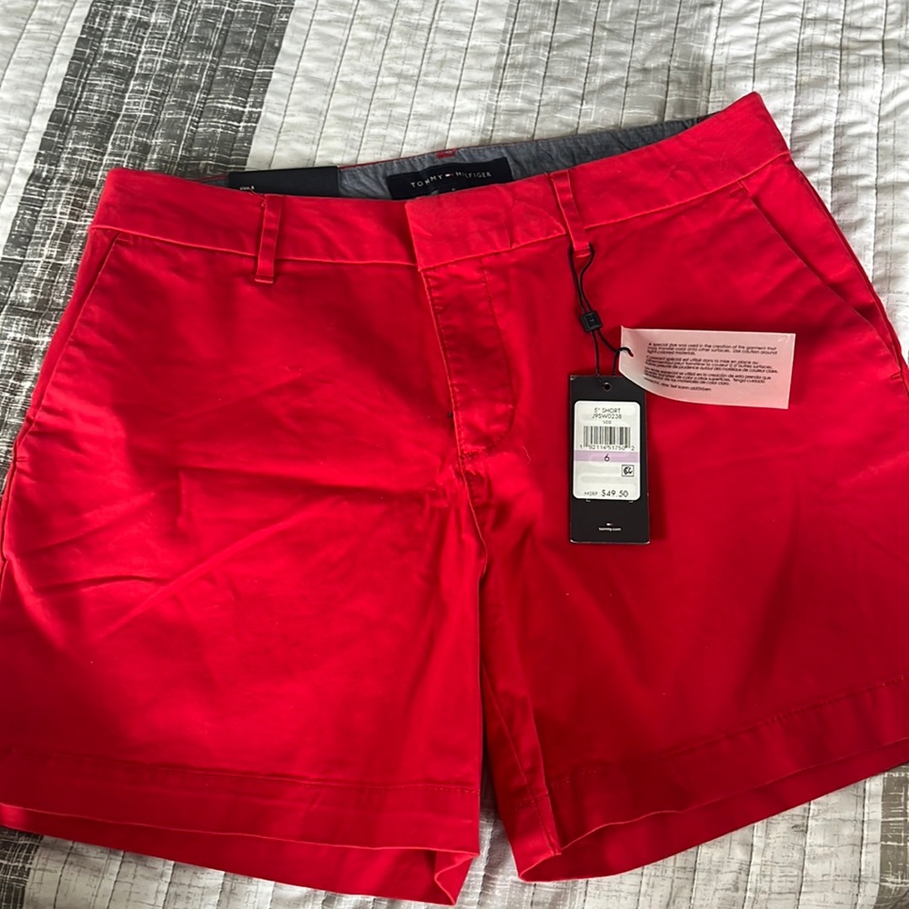 Red Tommy Hilfiger 5” shorts size 6